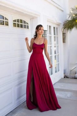 Alamour The Label Olivia - Deep Red A-Line Gowns