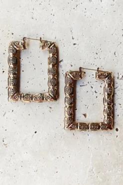 Alamour The Label Lais Textured Gold Earrings