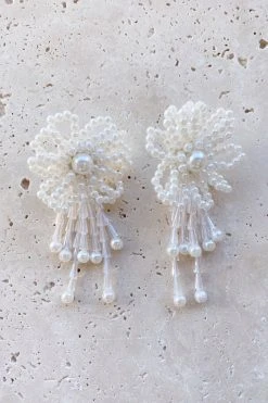 Alamour The Label Evie Pearl Flower Statement Earrings 6 Alamour The Label Evie Pearl Flower Statement Earrings