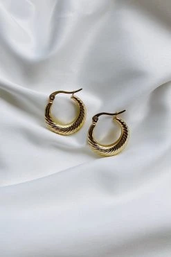 Alamour The Label Louisa Gold Hoop Earrings