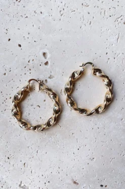 Alamour The Label Evelyn Gold Hoop Earrings