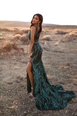 Alamour Made-To-Order Made-To-Order Gowns Danica Sequin Gown - Emerald