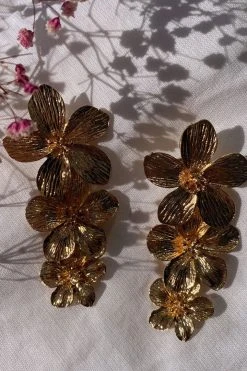 Alamour The Label Laurent Gold Flower Earrings NEW ARRIVALS 7 Alamour The Label Laurent Gold Flower Earrings NEW ARRIVALS