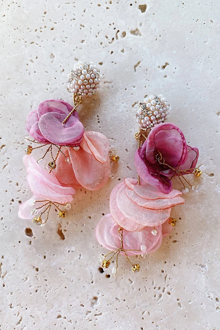 Alamour The Label Emilita Pink Petal Earrings Alamour The Label Emilita Pink Petal Earrings