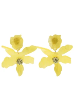 Alamour The Label Luna Yellow Flower Earrings