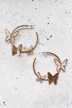 Alamour The Label Andrey Butterfly Big Hoop Earrings