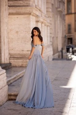 Alamour The Label A-Line Gowns Bianca - Gunmetal Grey