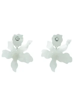 Alamour The Label Luna Clear Flower Statement Earrings