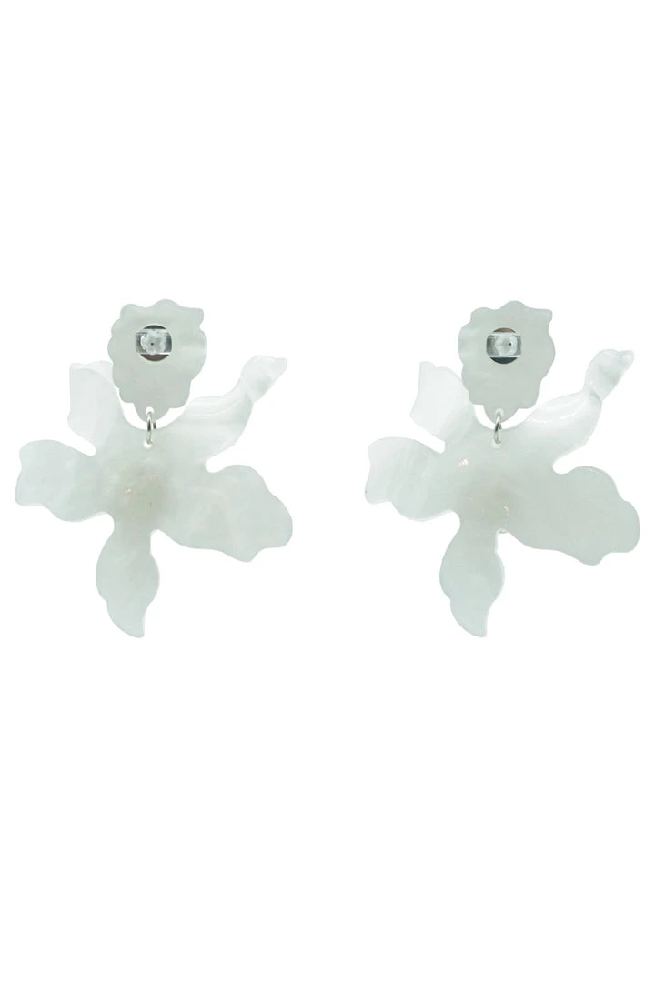 Alamour The Label Luna Clear Flower Statement Earrings 2 Alamour The Label Luna Clear Flower Statement Earrings
