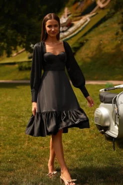 Alamour The Label DRESSES Yusra Black Long Sleeve Dress