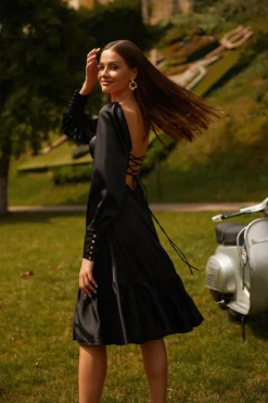 Alamour The Label DRESSES Yusra Black Long Sleeve Dress