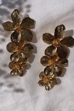 Alamour The Label Laurent Gold Flower Earrings NEW ARRIVALS 9 Alamour The Label Laurent Gold Flower Earrings NEW ARRIVALS
