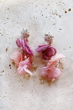 Alamour The Label Emilita Pink Petal Earrings 4 Alamour The Label Emilita Pink Petal Earrings