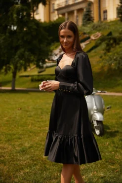 Alamour The Label DRESSES Yusra Black Long Sleeve Dress