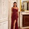 Alamour The Label Sequin Gowns Valentina - Wine Red