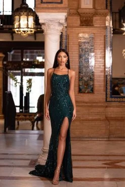 Alamour Made-To-Order Made-To-Order Gowns Zerlina Sequin Gown - Emerald