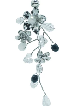 Alamour The Label Destiny Silver Floral Statement Earrings