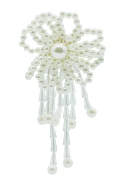 Alamour The Label Evie Pearl Flower Statement Earrings