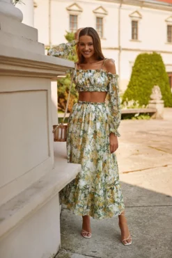 Alamour The Label Fleur Floral Yellow Roses Midi Set DRESSES 17 Alamour The Label Fleur Floral Yellow Roses Midi Set DRESSES