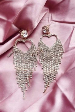 Alamour The Label Latika Rose Gold Drop Earrings