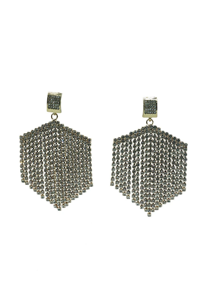 Alamour The Label Elmira Gold Crystal Drop Earrings Alamour The Label Elmira Gold Crystal Drop Earrings