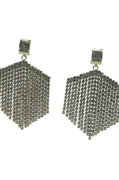 Alamour The Label Elmira Gold Crystal Drop Earrings