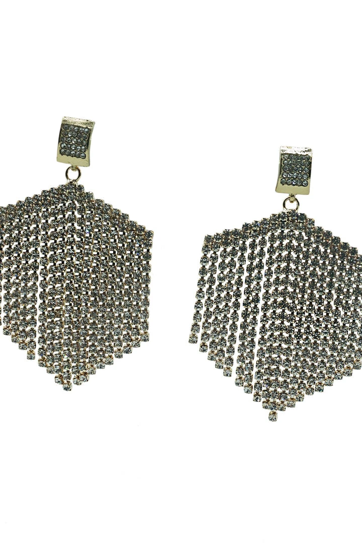 Alamour The Label Elmira Gold Crystal Drop Earrings Alamour The Label Elmira Gold Crystal Drop Earrings