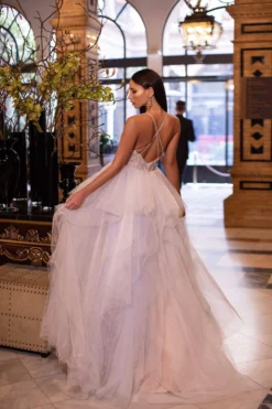 Alamour Made-To-Order Valeriya Beaded Tulle Gown