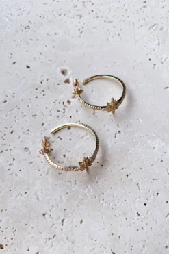 Alamour The Label Olesya Star Hoop Earrings