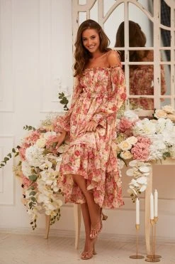 Alamour The Label Shailee A-Line Midi Dress COCKTAIL