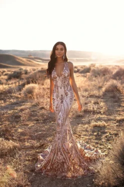 Alamour Made-To-Order Made-To-Order Gowns Ariya Sequin Gown - Rose Gold 6 Alamour Made-To-Order Made-To-Order Gowns Ariya Sequin Gown - Rose Gold