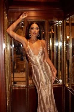 Alamour Made-To-Order Luciya Sequin Gown - Gold Made-To-Order Gowns 7 Alamour Made-To-Order Luciya Sequin Gown - Gold Made-To-Order Gowns