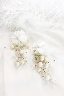Alamour The Label NEW ARRIVALS Shailee White Flower Drop Earrings