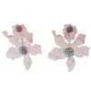 Alamour The Label Luna Pink Flower Statement Earrings