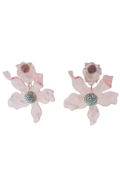 Alamour The Label Luna Pink Flower Statement Earrings