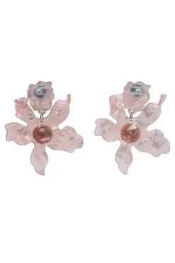 Alamour The Label Luna Pink Flower Statement Earrings