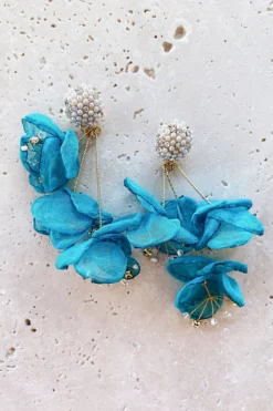 Alamour The Label Emilita Teal Petal Earrings