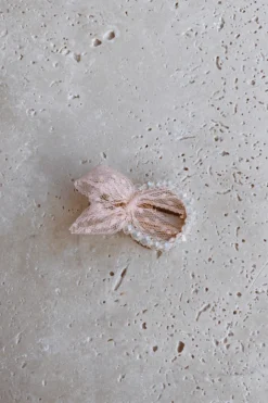 Alamour The Label Crystal Circle Hair Clip With Light Pink Ribbon Detailing