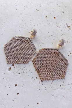 Alamour The Label Elmira Gold Crystal Drop Earrings 2 Alamour The Label Elmira Gold Crystal Drop Earrings