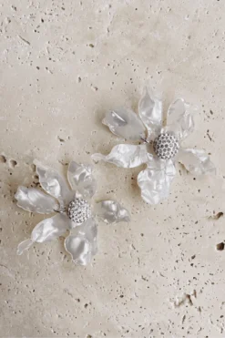 Alamour The Label Luna Clear Flower Statement Earrings 12 Alamour The Label Luna Clear Flower Statement Earrings