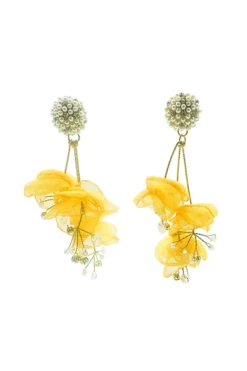 Alamour The Label Emilita Yellow Petal Earrings