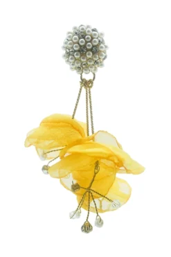 Alamour The Label Emilita Yellow Petal Earrings