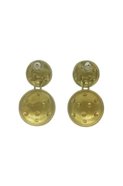 Alamour The Label Qiana Gold Circle Crystal Statement Earrings