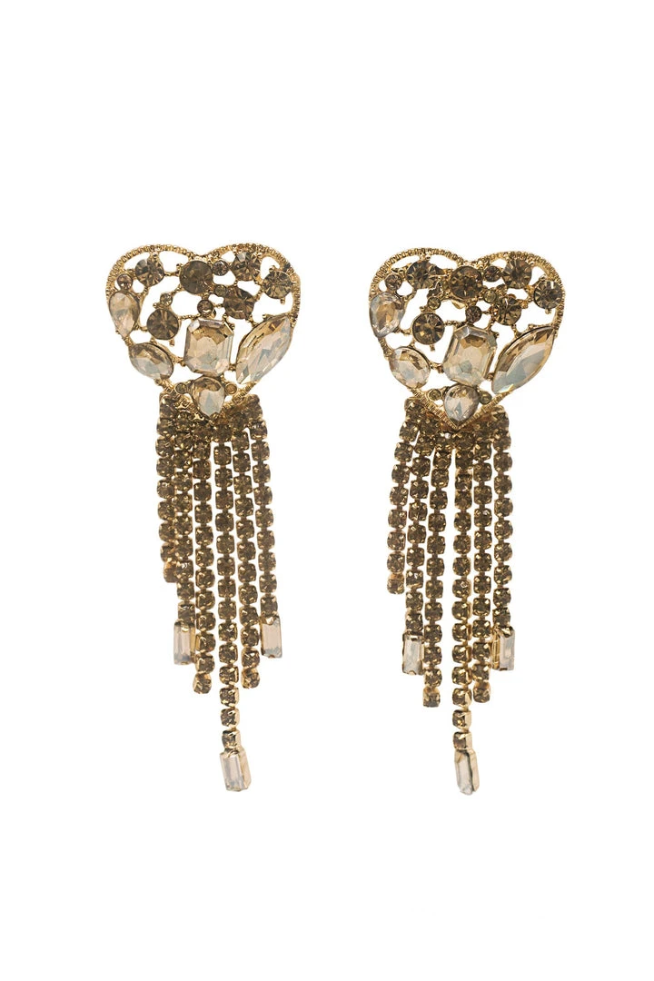 Alamour The Label Jules Bronze Statement Heart Drop Earrings 1 Alamour The Label Jules Bronze Statement Heart Drop Earrings