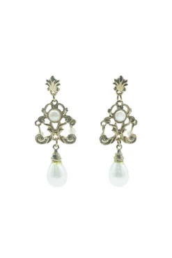 Alamour The Label Seraphina White Drop Earrings