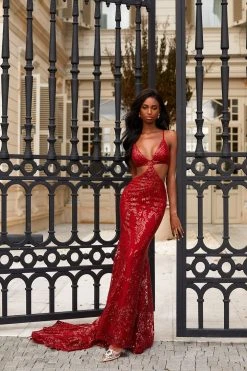 Alamour Made-To-Order PROM & FORMAL Jayla - Deep Red
