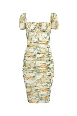 Alamour The Label DRESSES Fleur Midi Short Sleeve Dress