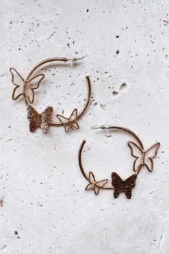Alamour The Label Andrey Butterfly Big Hoop Earrings