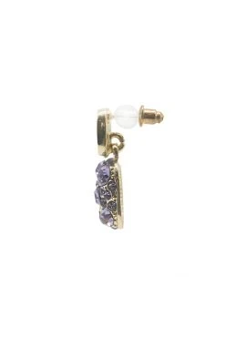 Alamour The Label Cassidy Lilac Diamante Studs Earrings