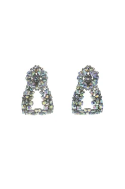 Alamour The Label Bianca Gold Iridescent Crystal Earrings